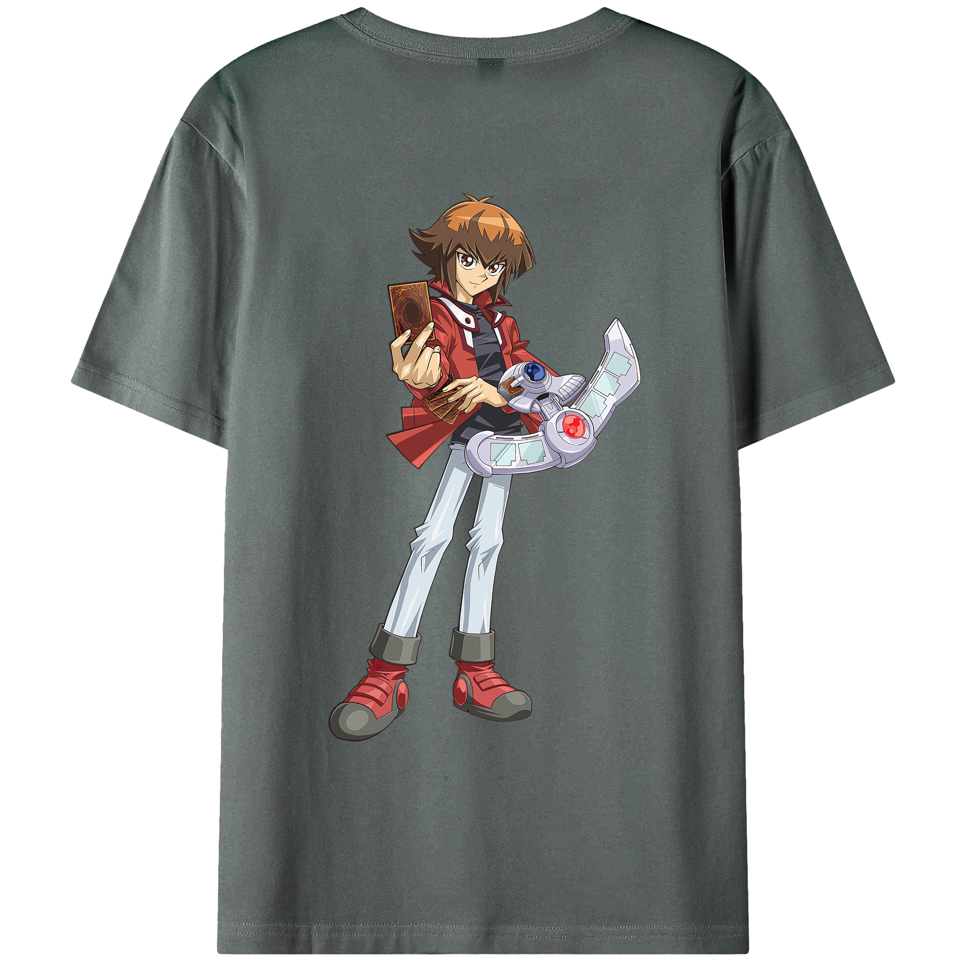 （画像用） 遊☆戯☆王 Yu-Gi-Oh! 綿100％ メンズ半袖Tシャツ（バックプリント） 通気性